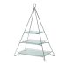 Pyramid 3 Tiered Glass Cake Stand (No Plates)