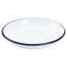 White & Blue Enamel 22cm Rice/Pasta Plate 