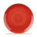 Churchill Stonecast Coupe Plate 10.25" Berry Red