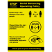 A2 Size: Shops & Retail Social Distancing Operating Policy Waterproof poster