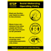 A4 Size Social Distancing & Sanitize Operating Policy Poster