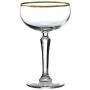 Speakeasy Coupe Cocktail Glass 7oz Gold Banded