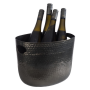 Aluminium ‘Gunmetal look’ Hammered Surface Handled Wine Bowl