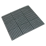 Rubber Floor Mat Black 90 x 90 x 1.2cm - Interlocking