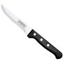 Jumbo Polywood Steak Knife - Pointed Smooth Blade (Light Black) 25cm