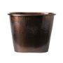 Oval Hammered Antique Copper Large Bucket