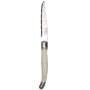 Laguiole Steak Knife Serrated - White SS & ABS Forged Handle