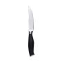 Steak Knife Black ABS Handle Tapered Blade Plain