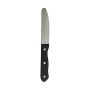 Steak Knife POM Black Handle Rounded Blade Serrated
