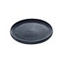 Nara Black Flat Round Plate