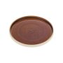 Nara Brown Flat Round Plate