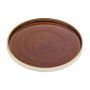 Nara Brown Round Flat Plate