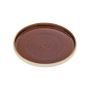 Nara Brown Round Flate Plate