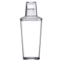Clear 3 Part Cocktail Shaker 