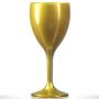 Premium Polycarbonate Wine Glass 9oz Gold