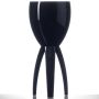 Elite Polycarbonate Tristem Wine Glass 11oz Black