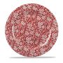 Cranberry Victorian Calico Plate 12