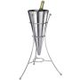 Conical Duo Hammered Finish Wine Bucket & Stand