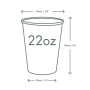 22oz paper cold cup, 96-Series