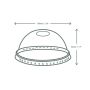 96-Series PLA dome lid, straw hole