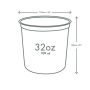 32oz PLA round deli container