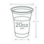 20oz PLA plain cold cup, 96-Series