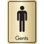 Black on Gold Gents Toilet Sign