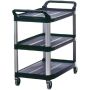 Rubbermaid Utility Cart with Swivel Casters Black