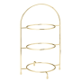 Gold 3 Tier Plate Stand 16.5