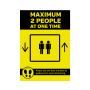 Maximum 2 People Lift Sign
