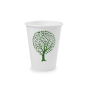 12oz white hot cup, 89-Series - Green Tree