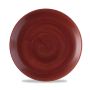 Churchill Super Vitrified Stonecast Patina Coupe Plate - Red Rust - 26 Inch