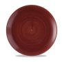 Churchill Super Vitrified Stonecast Patina Coupe Plate - Red Rust - 28.8 Inch