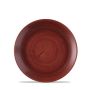 Churchill Super Vitrified Stonecast Patina Coupe Plate - Red Rust - 16.5 Inch