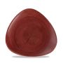 Churchill Super Vitrified Stonecast Patina Triangle Plate - Red Rust - 22.9 Inch