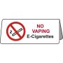 No Vaping E-Cigarettes Tent Table Notice