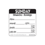 50mm Sunday Removable Day Label (500)