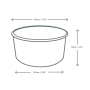 48oz PLA -lined paper food bowl