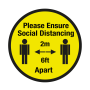 Non Slip Please Ensure Social Distancing Floor Graphic
