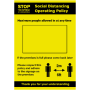 A2 Size Waterproof Poster Social Distancing Operating Policy