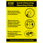 A3 Size Social Distancing & Sanitize Operating Policy Poster