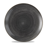 Churchill Super Vitrified Stonecast Raw Coupe Plate - Black 28.8cm
