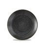 Churchill Super Vitrified Stonecast Raw Coupe Plate - Black 16.5cm
