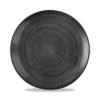 Churchill Super Vitrified Stonecast Raw Coupe Plate - Black 21.7cm