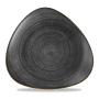 Churchill Super Vitrified Stonecast Raw Triangle Plate - Black 26.5cm