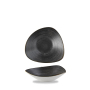 Stonecast Raw Triangle Bowl - Black 18.5cm