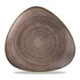 Stonecast Raw Triangle Plate - Brown 26.5cm