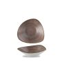 Stonecast Raw Triangle Bowl - Brown 23.5cm