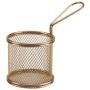 Copper Serving Fry Baskets Round