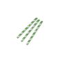 Jumbissimo green stripe 10mm paper straw, 7.8in